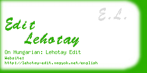 edit lehotay business card